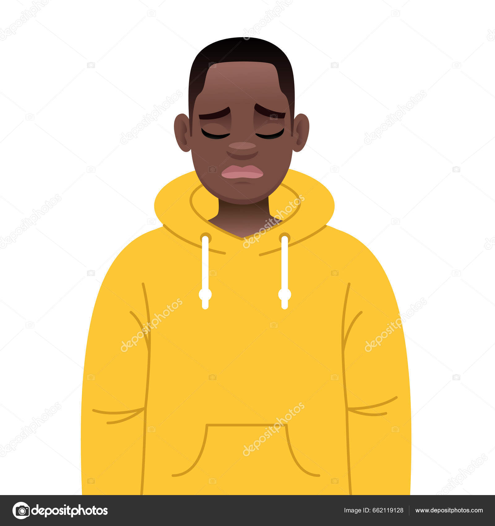 Portrait Dessin Homme Capuche Photo Libre De Droit De Portrait Dun Homme  Noir À Capuche, image size:1600x1700