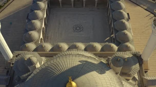 Крупним Планом Центральна Мечеть Імені Імама Аль Сарахсі Найбільша Мечеть — стокове відео