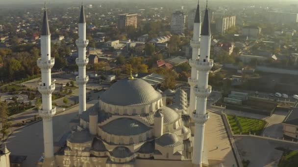 Karuzela Republikańskiego Centralnego Meczetu Nazwana Cześć Imama Sarakhsi Największy Islamski — Wideo stockowe