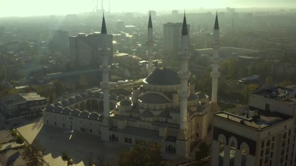 Найбільшою Релігійною Ісламською Будівлею Центральній Азії Центральна Мечеть Названа Честь — стокове відео