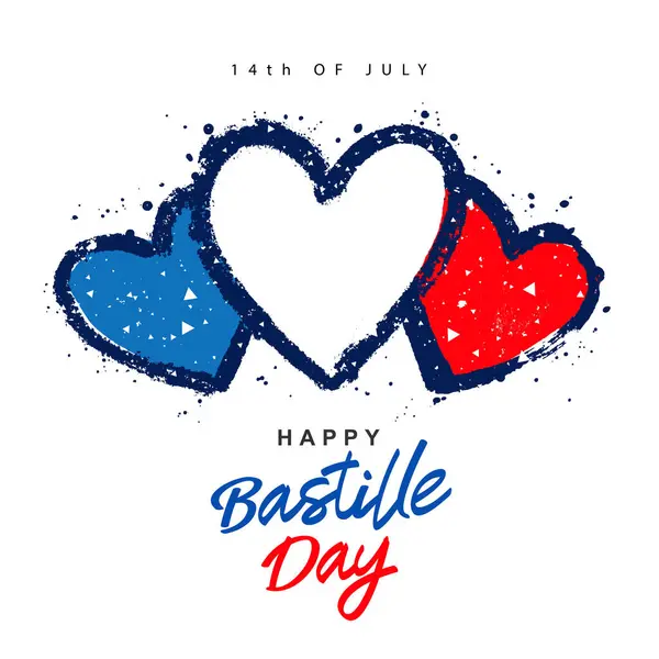 Mavi Beyaz Kırmızı Kupa Şeklinde Fransız Bayrağı Temmuz Bastille Günün Vektör Grafikler