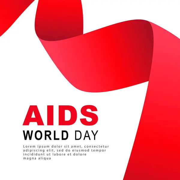 Dünya Aids Günü Umudun Bir Sembolü Olarak Aids Sorununu Anlama Vektör Grafikler