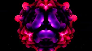 Mistik sihirli bir kaleydoskop çiçeği. Kutsal geometri. Meditasyon ve Zen. Sulu suluboya mürekkep siyah arka planda birbirine akar. Kozmik rahatlama. Psikoloji ve bilim. Kaos ve dünyanın yaratılışı. Arkaplan