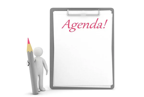 Agenda Render Illustration — Stock Photo, Image