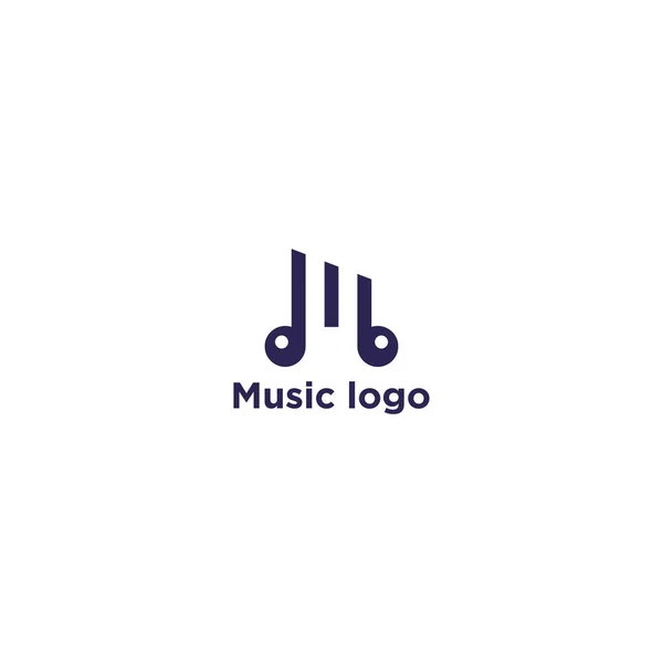 Letra Música Logotipo Diseño Vector Plantilla — Vector de stock