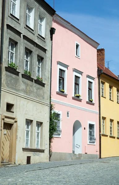 Ulice Historickými Barevnými Domy Starém Městě Olomouc Česká Republika — Stock fotografie
