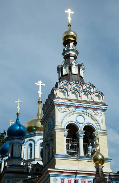 Coloridas Agujas Iglesia Nuestra Señora Kazán Iglesia Ortodoxa Ciudad Turística — Foto de Stock