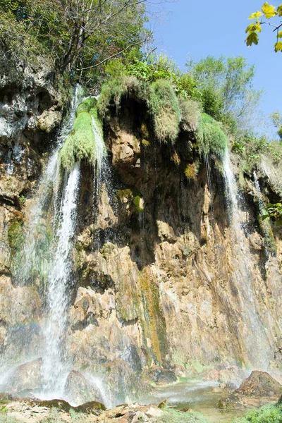 Scenic View Waterfall Plitvice Lakes National Park Croatia — Stock Photo, Image