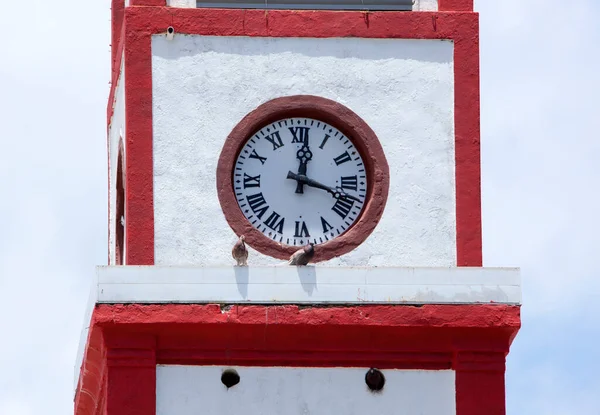 Vista Cercana Reloj Plaza Principal Ciudad Turística San Miguel Isla — Foto de Stock