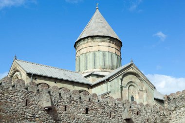 Gürcistan 'ın en eski kasabası olan Mtksheta' daki ünlü Doğu Ortodoks 11. yüzyıl Svetitskhoveli Katedrali.