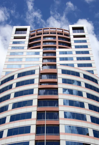 Absztrakt Kilátás Modern Felhőkarcoló Wellington Belvárosában Zéland — Stock Fotó