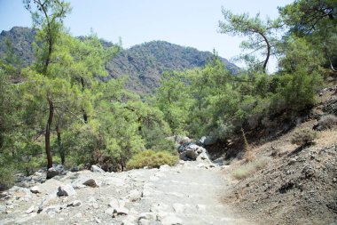 Chimaera Dağı (Antalya, Türkiye) merdivenlerinden inerken manzara).