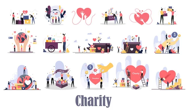 Day Charity Illustration Vector Design Charity Day Event Vector — 스톡 벡터
