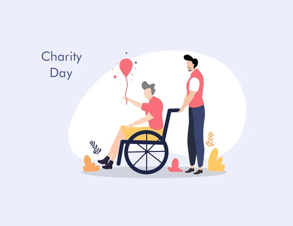 День Благотворительной Иллюстрации Векторного Дизайна Вектора Благотворительного Дня — стоковый вектор