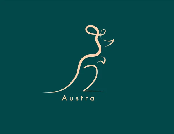 Kangaroo Animals Mascot Logo Vector Design — Διανυσματικό Αρχείο