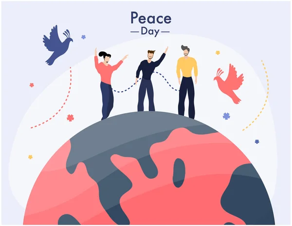Векторный Дизайн День Мирного Дня Вектора Событий — стоковый вектор