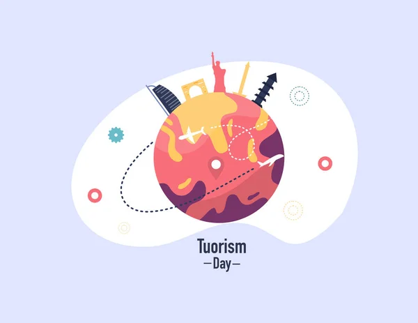 Tourism Day Illustration Vector Design Tourism Event Vector —  Vetores de Stock