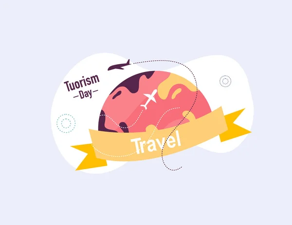 Tourism Day Illustration Vector Design Tourism Event Vector — Image vectorielle