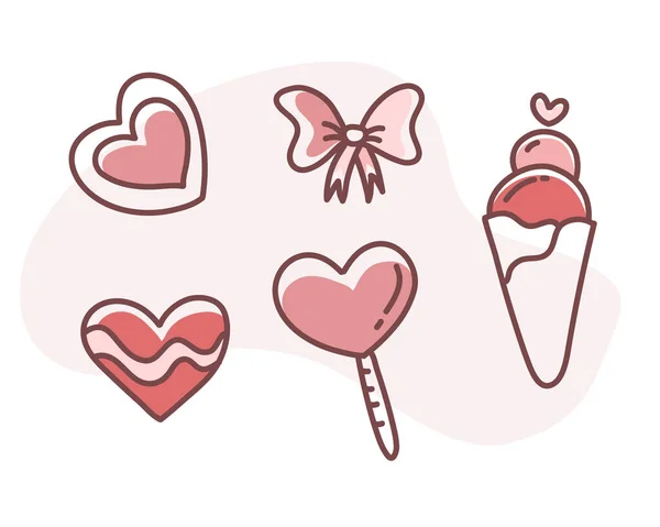 Valentines Day Illustration Vector Set Valentines Day Resources Theme — 图库矢量图片