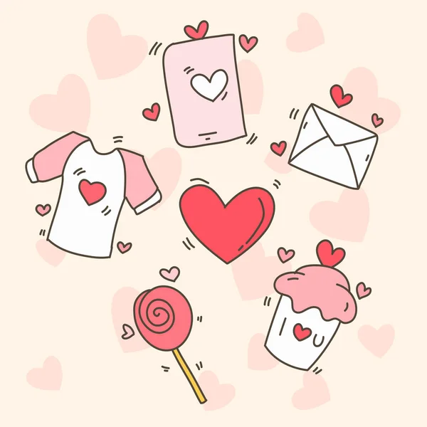 Valentines Day Illustration Vector Set Valentines Day Resources Theme — 图库矢量图片