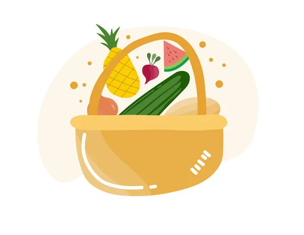Vegan Ημέρα Εικονογράφηση Τροφίμων Διάνυσμα Για Χορτοφάγους Υγιή Εκδήλωση Τροφίμων — Διανυσματικό Αρχείο