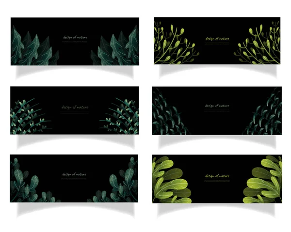 stock vector leaves bakground design vector for ecology set bundle nature leaves background