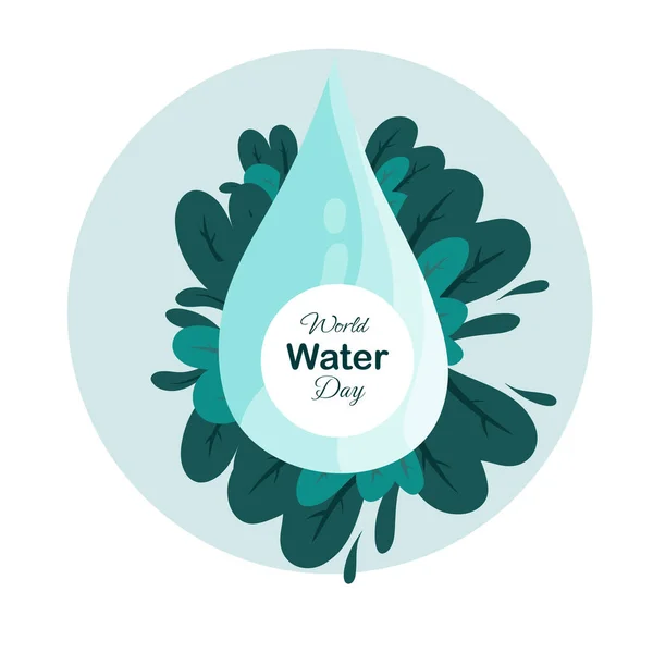World Water Day Vector Design — Stockvektor
