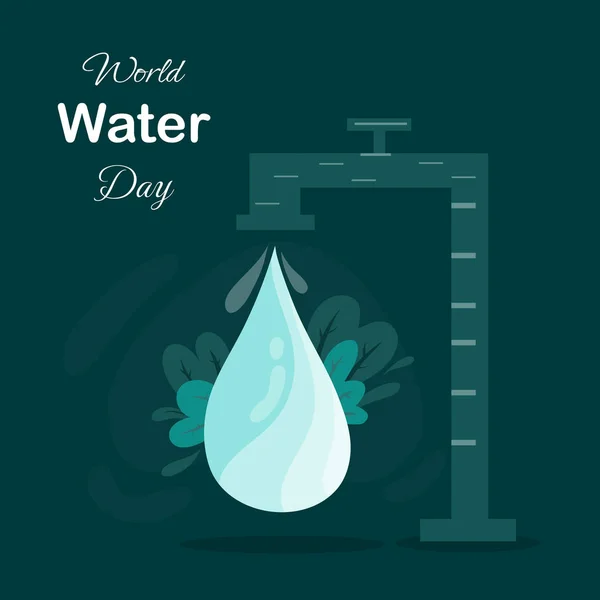 World Water Day Vector Design — Stockvektor