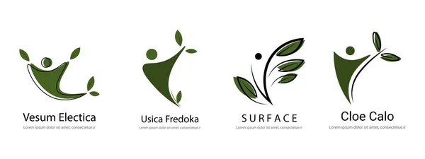 Логотип Природного Растения Экологического Бренда — стоковый вектор