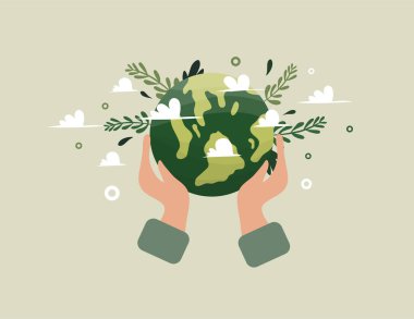 earth vector design for environment ozone and earth day event clipart