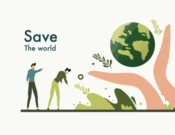 Earth Vector Design Environment Ozone Earth Day Event — 스톡 벡터