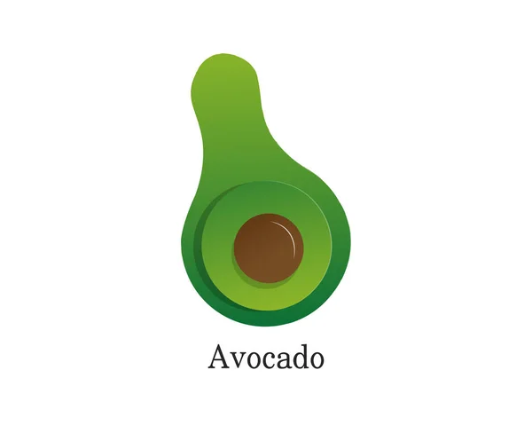Avocado Fruit Logo Merk Ontwerp Vector — Stockvector