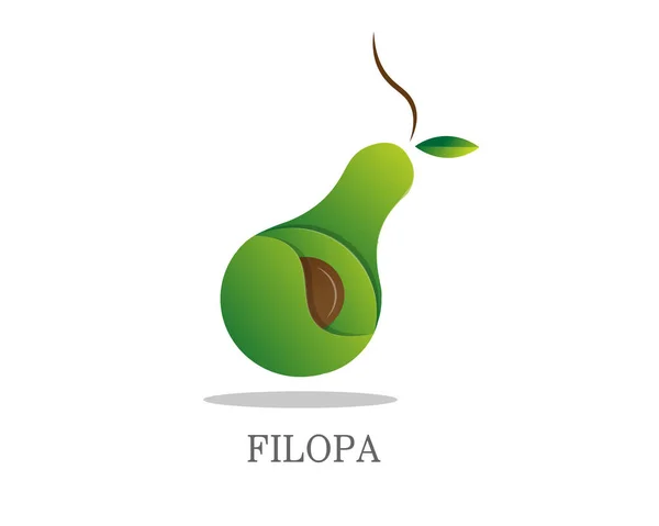 Вектор Дизайна Логотипа Avocado — стоковый вектор