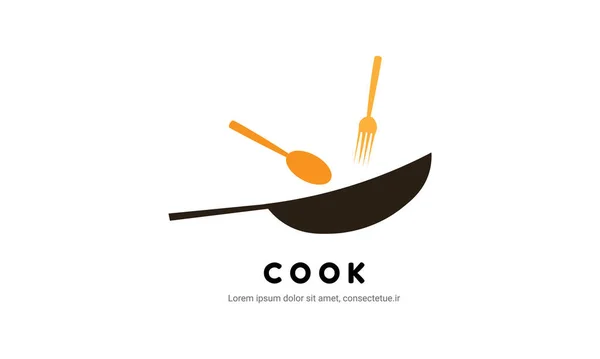 Das Koch Logo Für Restaurant Marke — Stockvektor