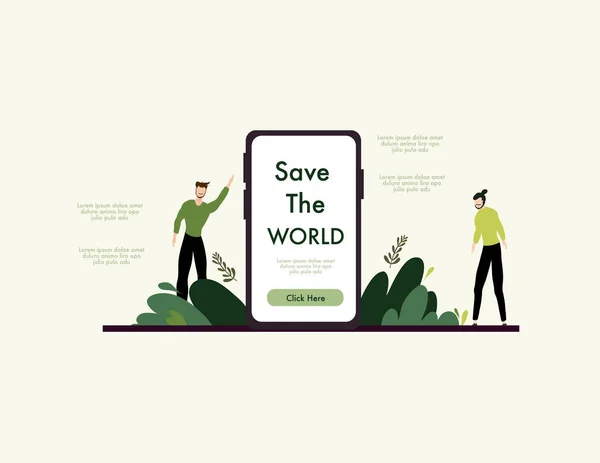 Earth Vector Design Environment Ozone Earth Day Event — 스톡 벡터