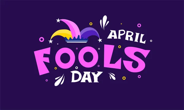 April Fools Day Funny Prank Illustration Vector Background Design April — Stok Vektör