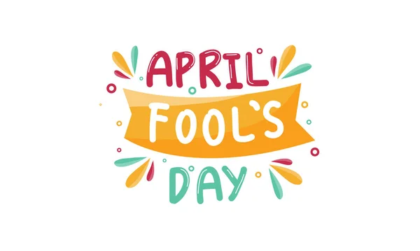 April Fools Day Funny Prank Illustration Vector Background Design April — ストックベクタ
