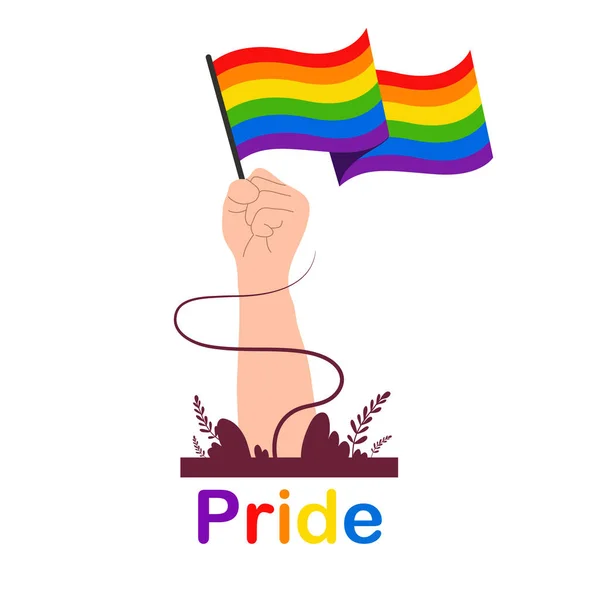 Happy Igbt Pride Day Vektörü Için Vektör Lgbt Pankartı Gurur — Stok Vektör