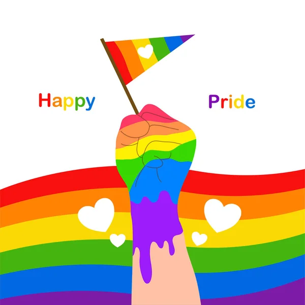 Happy Lgbt Pride Day Vector Vector Lgbt Banner 프라이드 무지개 — 스톡 벡터