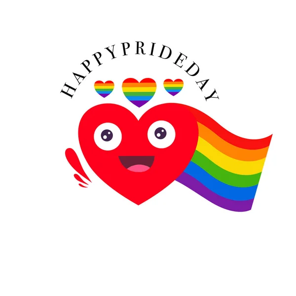 Happy Lgbt Pride Day Vector Vector Lgbt Banner 프라이드 무지개 — 스톡 벡터