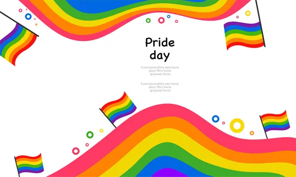 Happy Igbt Pride Day Vektörü Için Vektör Lgbt Pankartı Gurur — Stok Vektör