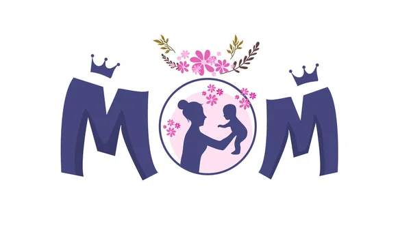 Happy Mother Day Illustration Vektor Banner Hintergrund Für Muttertag Veranstaltung — Stockvektor