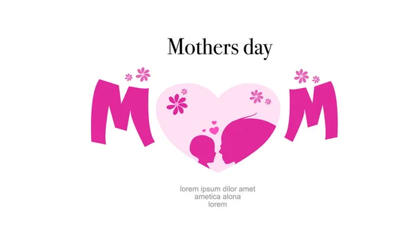 Boldog Anyák Napja Illusztráció Vektor Banner Háttér Anyák Napja Esemény — Stock Vector