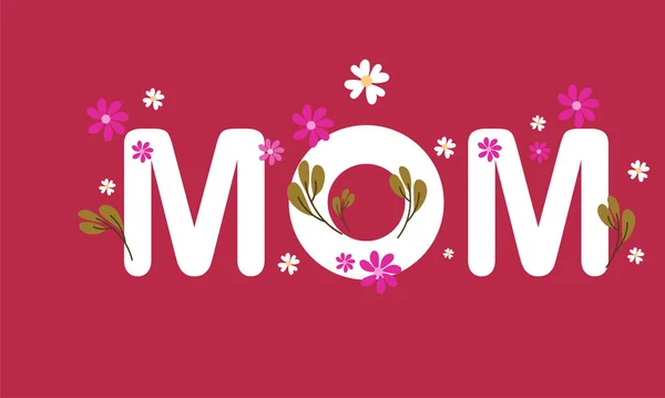 Feliz Dia Das Mães Ilustração Vetor Banner Fundo Para Dia — Vetor de Stock
