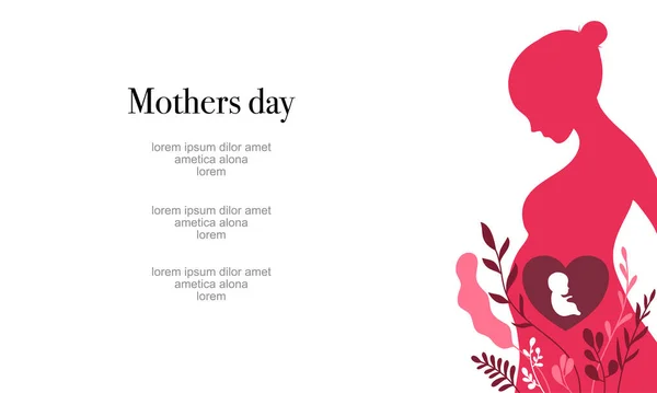 Boldog Anyák Napja Illusztráció Vektor Banner Háttér Anyák Napja Esemény — Stock Vector