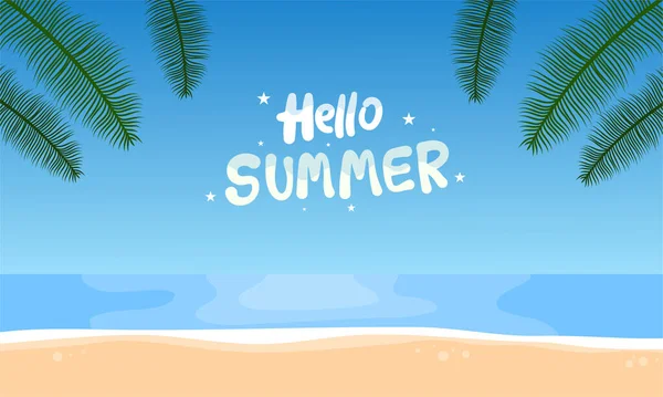 Summer Illustration Vector Day Summer Time Background Summer Vibes — Stock Vector