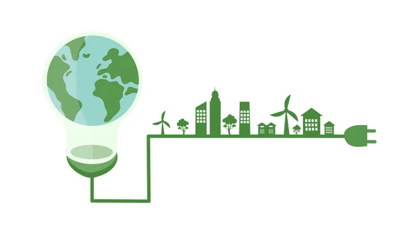 Journée Mondiale Environnement Avec Vecteur Illustration Concept Terre Verte Graphismes Vectoriels