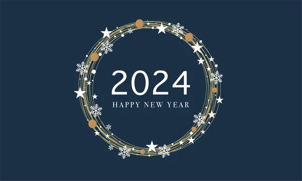 Bonne Année 2024 Fête Fond Vecteur Vacances Vecteurs De Stock Libres De Droits