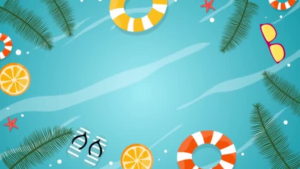 Video Movimiento Ilustración Verano Para Fondo Hora Verano Vibraciones Verano — Vídeos de Stock