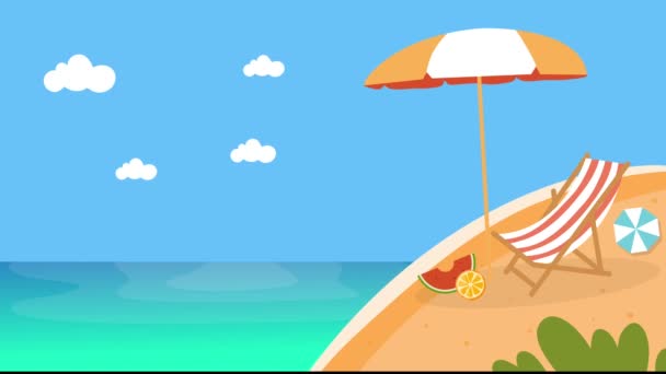 Video Movimiento Ilustración Verano Para Fondo Hora Verano Vibraciones Verano — Vídeo de stock